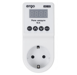 Купить Автомат защиты от всплесков напряжения Ergo Voltage Protector VC-15 Купить Автомат защиты от всплесков напряжения Ergo Voltage Protector VC-15