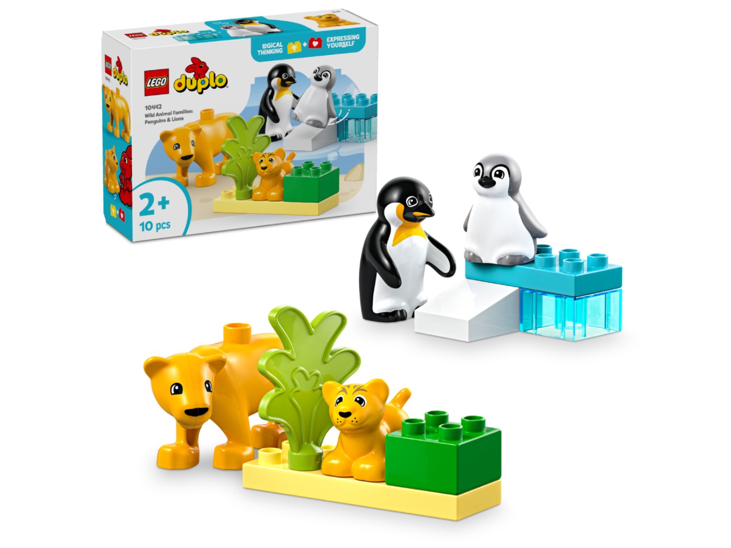 Конструктор LEGO DUPLO Town Сімейства диких тварин: Пінгвіни та Леви (10442) — фото 2