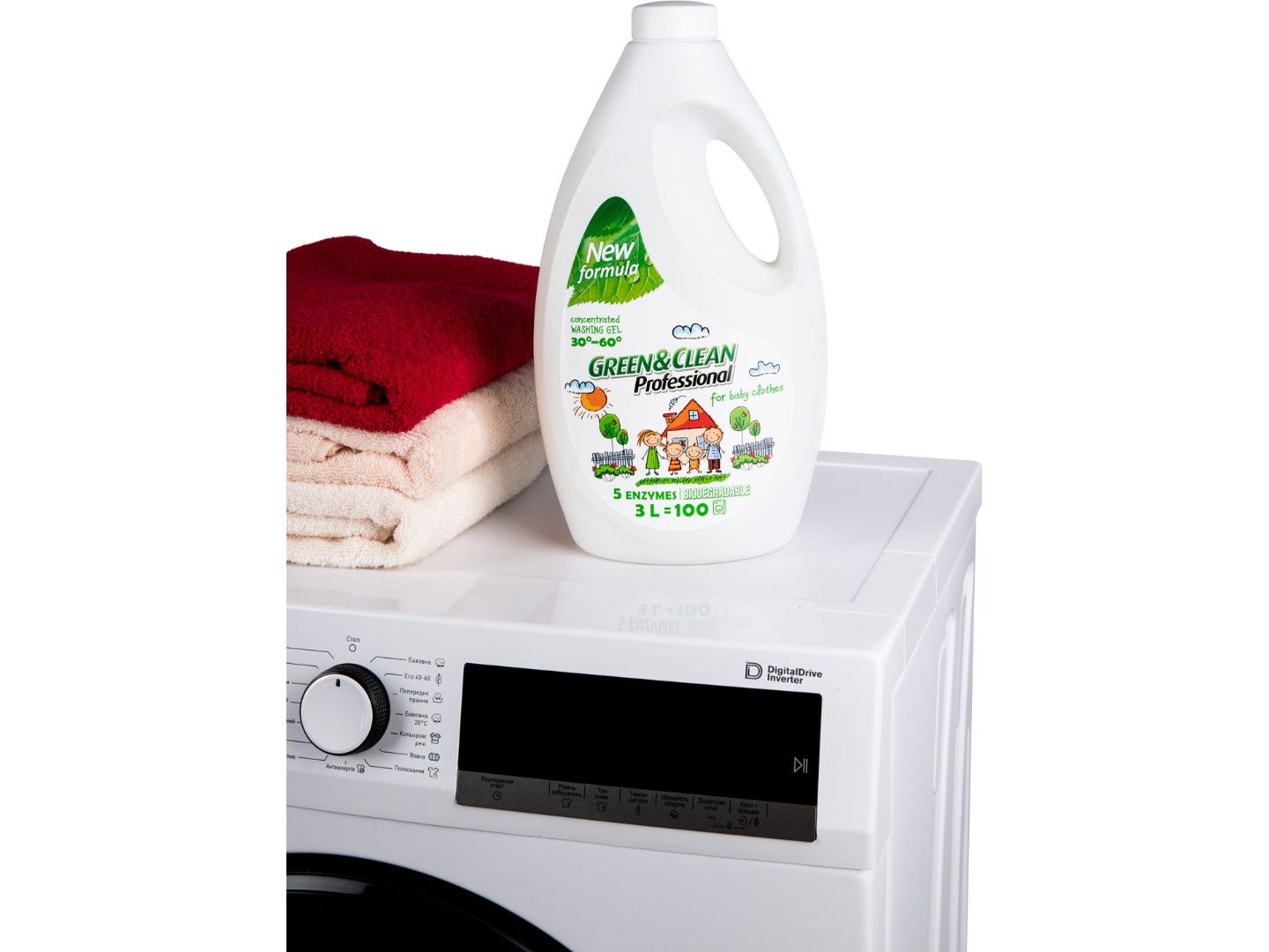 Гель для прання Green&Clean Professional д/дитячої білизни 3л (100 циклов) — фото 3