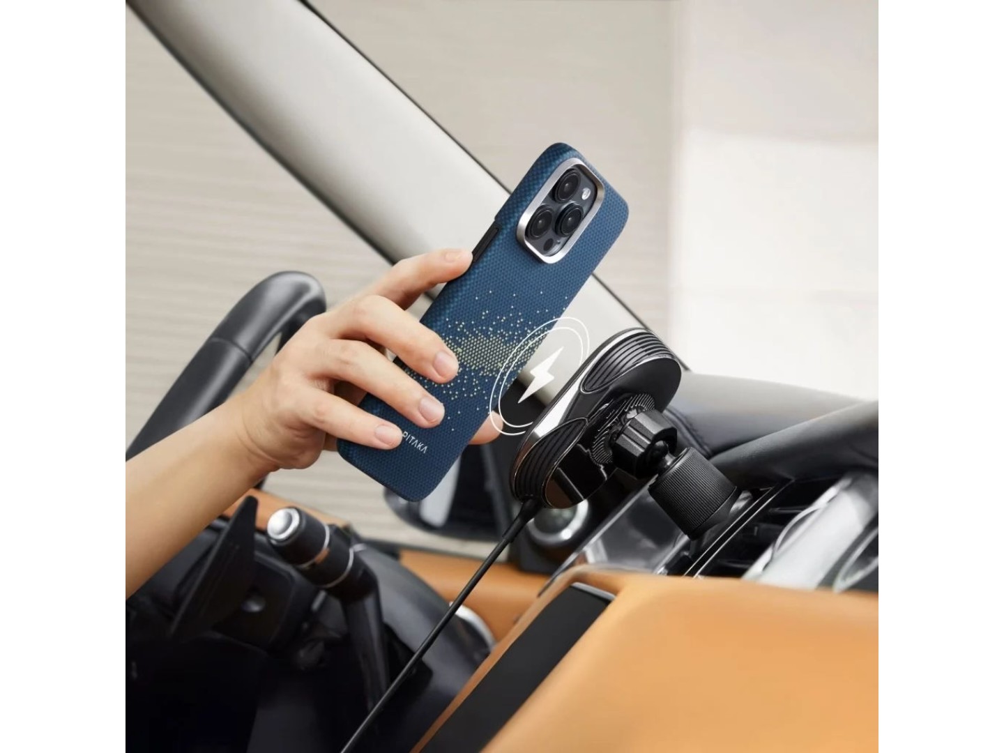 Чохол для смартфону Pitaka Tactile Woven StarPeak Milky Way Galaxy for iPhone 16 Pro (KI1601PMYG) — фото 3