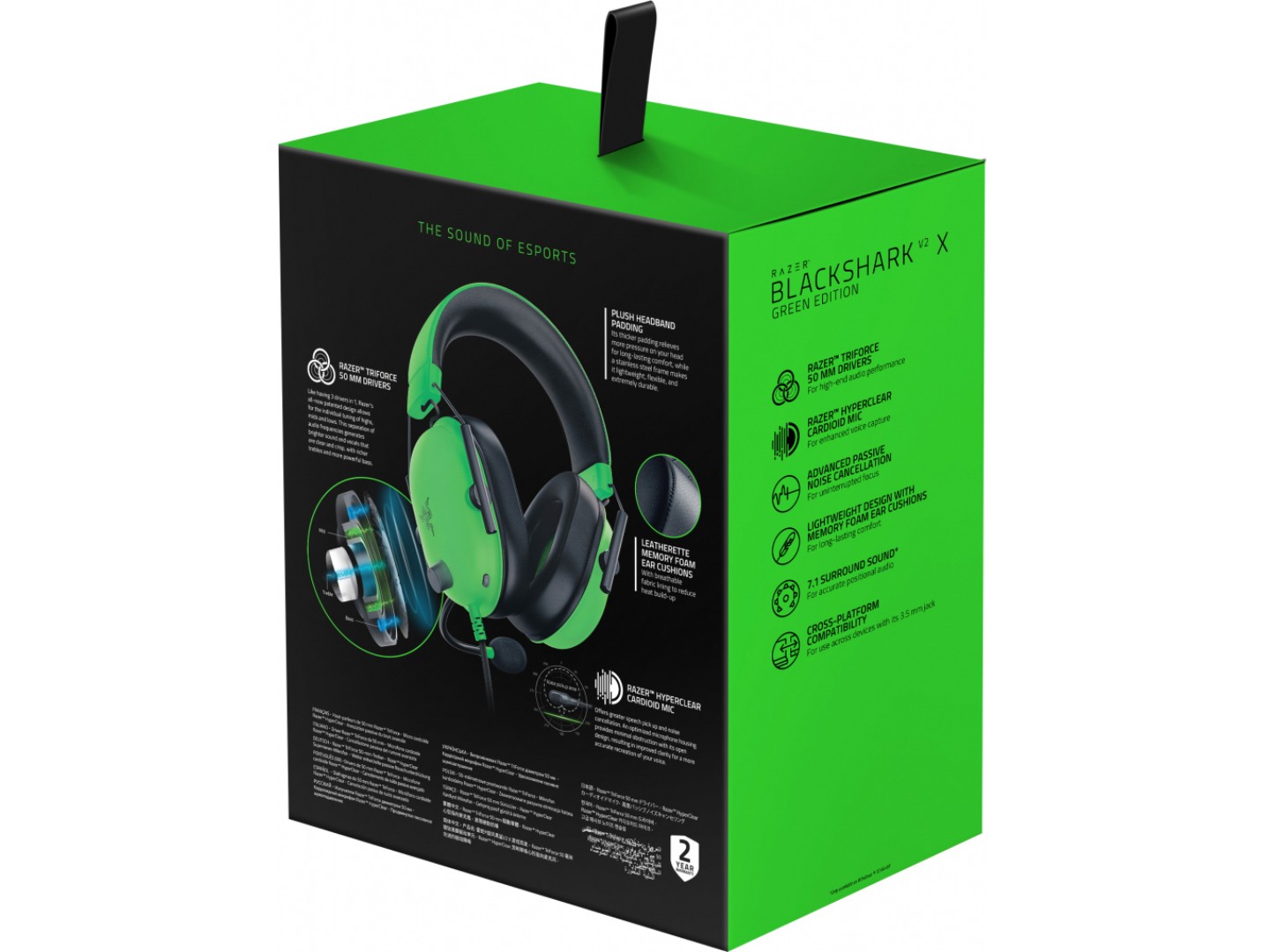 Гарнітура дротова ігрова Razer Blackshark V2 X, Green (RZ04-03240600-R3M1) — фото 7