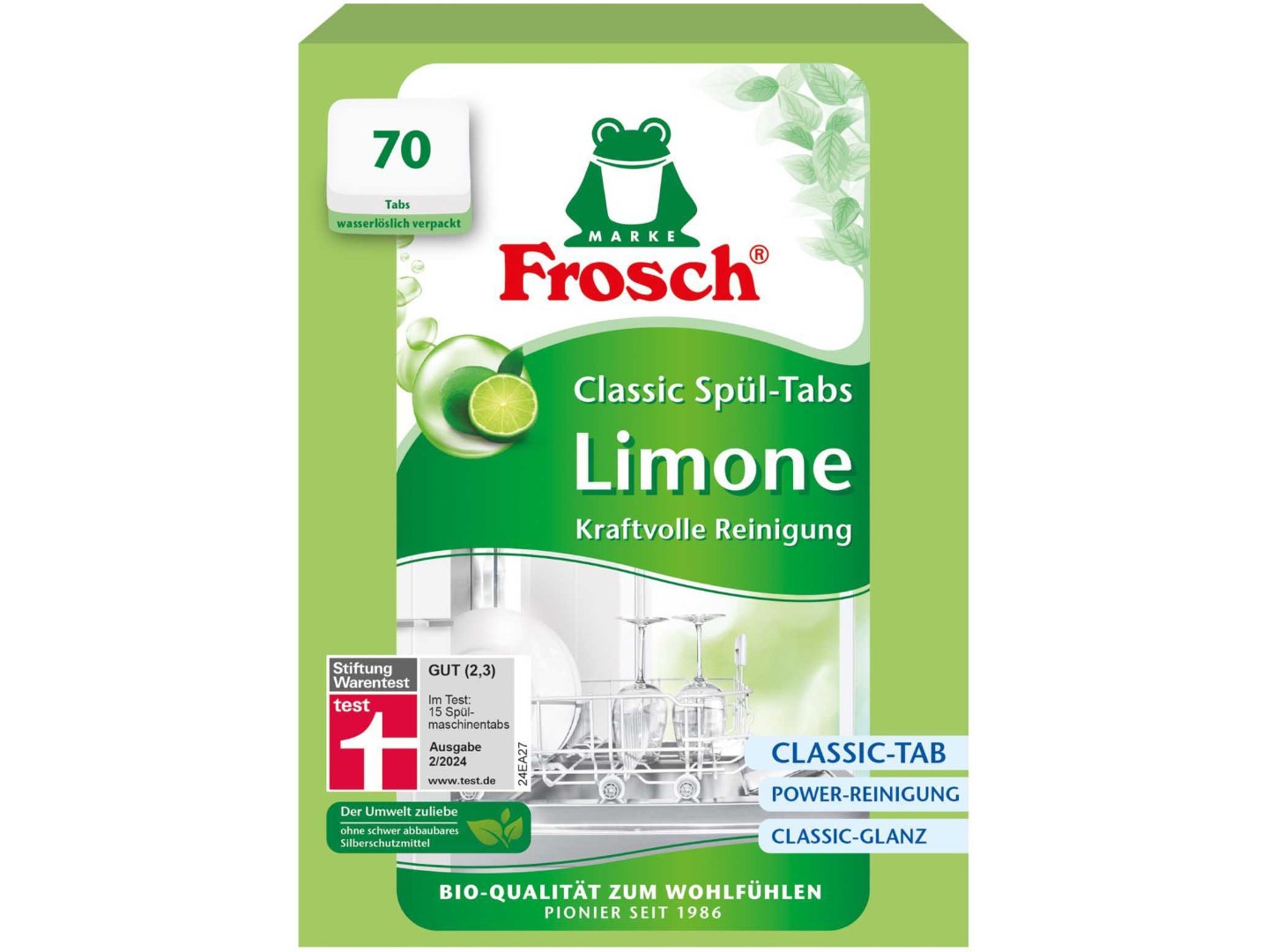Таблетка для посудомийної машини Frosch Classic Лимон 15 г х 70 шт (4001499958694) — фото 2