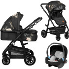 Чорний з бежевим