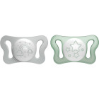 Зеленый и белый