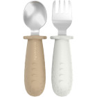 Бежевый и белый