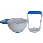 Белый с синим