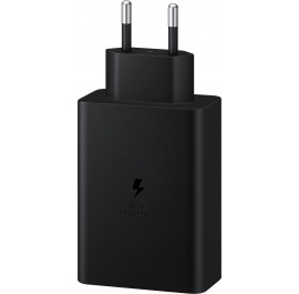Сетевое зарядное устройство Samsung Trio 65W 2 Type-C+USB Black (EP-T6530NBEGEU)
